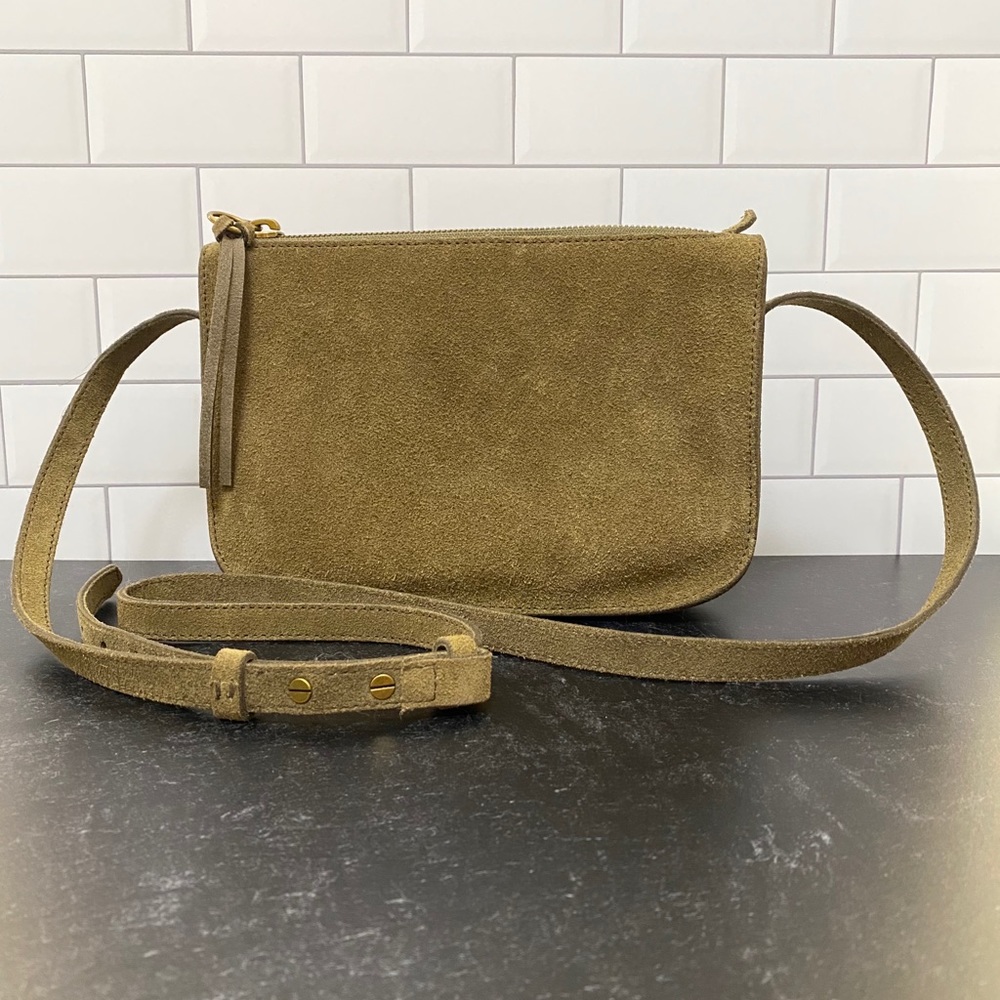 Madewell Simple Crossbody in Olive Suede